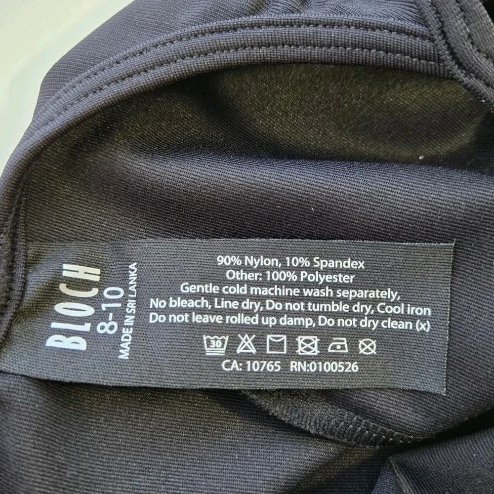 Bloch Parem Caimi Leo‎ Microlux Camisole Black Leotard Girls Size Size 9-10 New